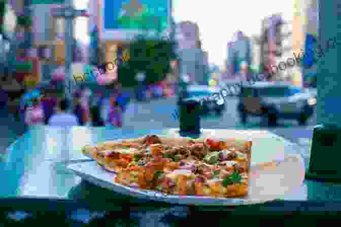 A Colorful Collage Of New York City Food Experiences, Including A Slice Of Pizza, A Steaming Bowl Of Ramen, And A Decadent Pastry. Food And The City: New York S Professional Chefs Restaurateurs Line Cooks Street Vendors And Purveyors Talk About What They Do And Why They Do It