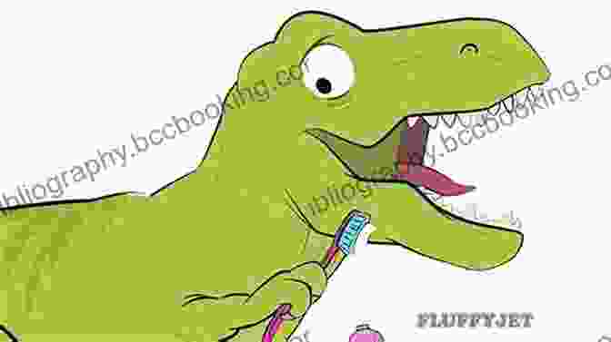 A Friendly Dinosaur Brushing His Teeth With A Toothbrush And Toothpaste. My Pet Dinosaur Won T Brush His Teeth