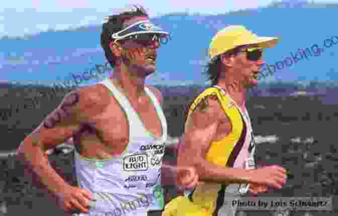A Photograph Of Dave Scott Crossing The Finish Line Ahead Of Mark Allen, With Both Athletes Collapsing In Exhaustion. Iron War: Dave Scott Mark Allen And The Greatest Race Ever Run