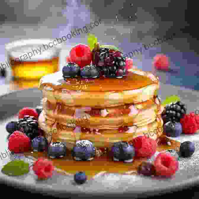 A Stack Of Fluffy Pancakes, Drizzled With Maple Syrup And Topped With Fresh Berries. Ina S Kitchen: Memories And Recipes From The Breakfast Queen