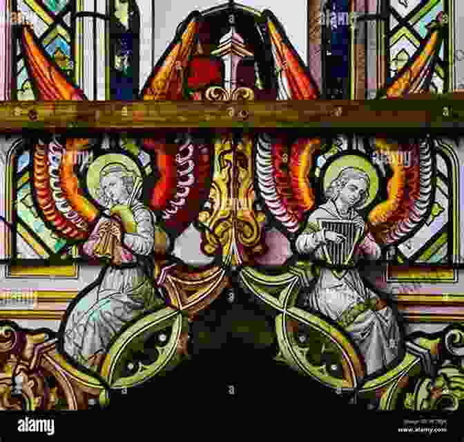 A Stained Glass Window Depicting Angels, Symbolizing The Divine Guidance And Protection That Strengthens The Characters' Faith The World Only Spins Forward: The Ascent Of Angels In America