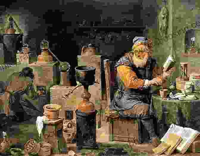 An Ancient Alchemist Performing Alchemy Synthesis In His Laboratory The Secrets Of Alchemy (Synthesis)