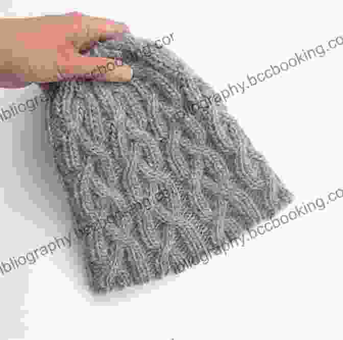 Cabled Everly Beanie In Gray Slouchy Or Firm Fit Rib Beanie Knitting Pattern Everly