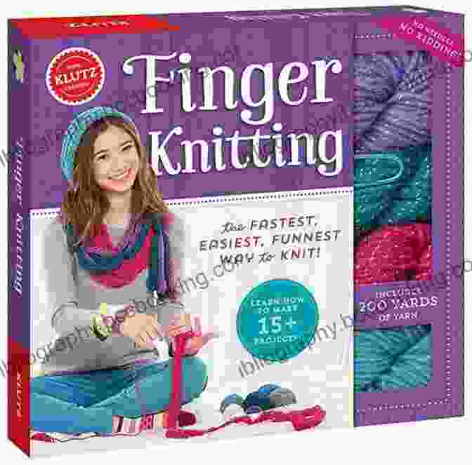 Captivating Cover Of The Book 'Finger Knitting For Kids,' Featuring A Vibrant Display Of Knitted Creations Made By Children. Finger Knitting For Kids: Super Cute Easy Things To Make