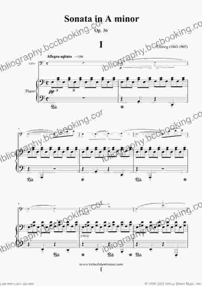 Cello Sonata In Minor Op. 36 Sheet Music Cover Cello Sonata In A Minor Op 36 Cello