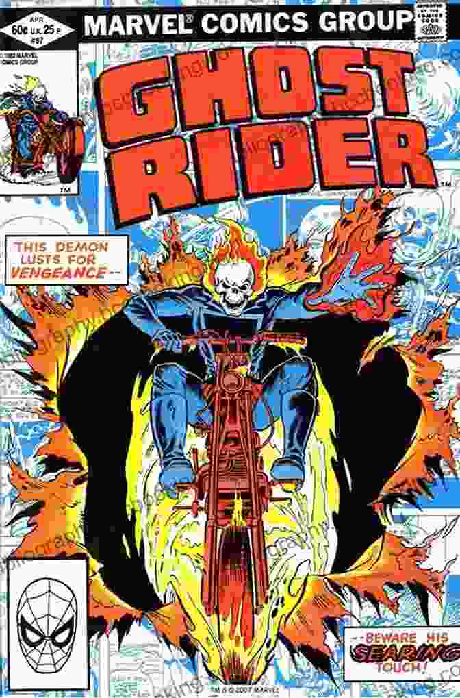Cover Of Ghost Rider 1973 1983 #29 By Nick Kalyn, Featuring Ghost Rider Bursting Through Flames On His Motorcycle Ghost Rider (1973 1983) #29 Nick Kalyn