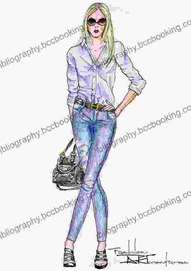 Fashion Illustration Of A Woman Wearing Layered Clothing In Pencil And Marker Techniques Step By Step Fashion Drawing Fashion Sketches Illustrations And Flats: 8 Womenswear Layered Looks (pencil And Marker Techniques) (Fashion Croquis Projects 1)