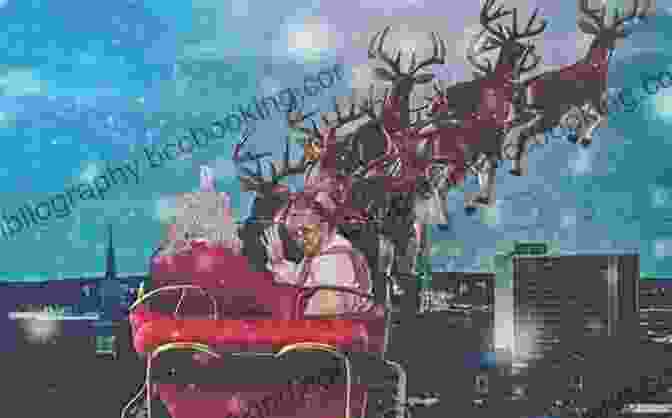 Mrs. Claus Driving A Sleigh Pulled By Reindeer Mrs Claus Takes The Reins