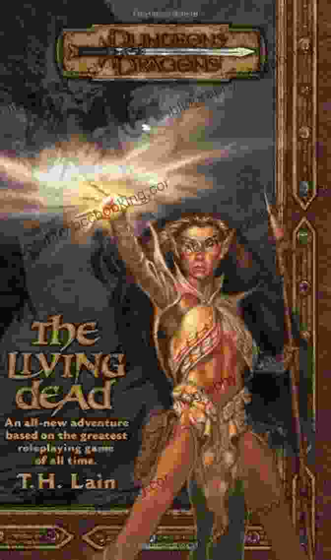 The Living Dead Dungeons Dragons Novel Book Cover, Featuring A Group Of Adventurers Fighting Zombies The Living Dead (Dungeons Dragons Novel)