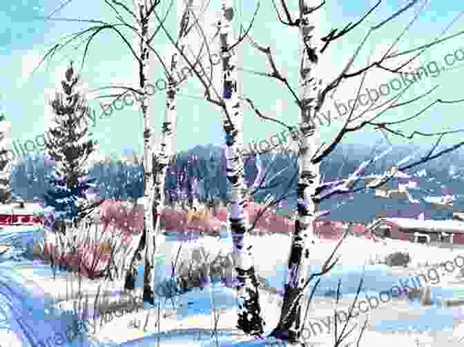 Watercolour Painting Of A Lone Birch Tree In A Winter Landscape With Snow Covered Ground Painting Watercolour Trees The Easy Way