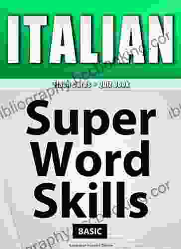 ITALIAN Flash Cards + Quiz Book/SUPER WORD SKILLS/Basic/A Powerful Method To Learn The Vocabulary You Need