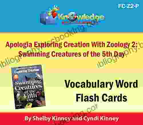 Apologia Exploring Creation With Zoology 2 Swimming Creatures Of The 5th Day Vocabulary Words Flash Cards